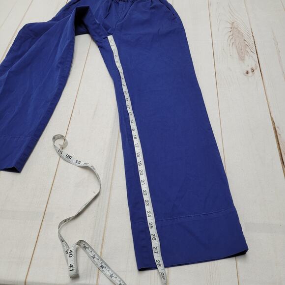 Everlane Easy pants blue elastic pull on straight leg organic cotton - Picture 3 of 9